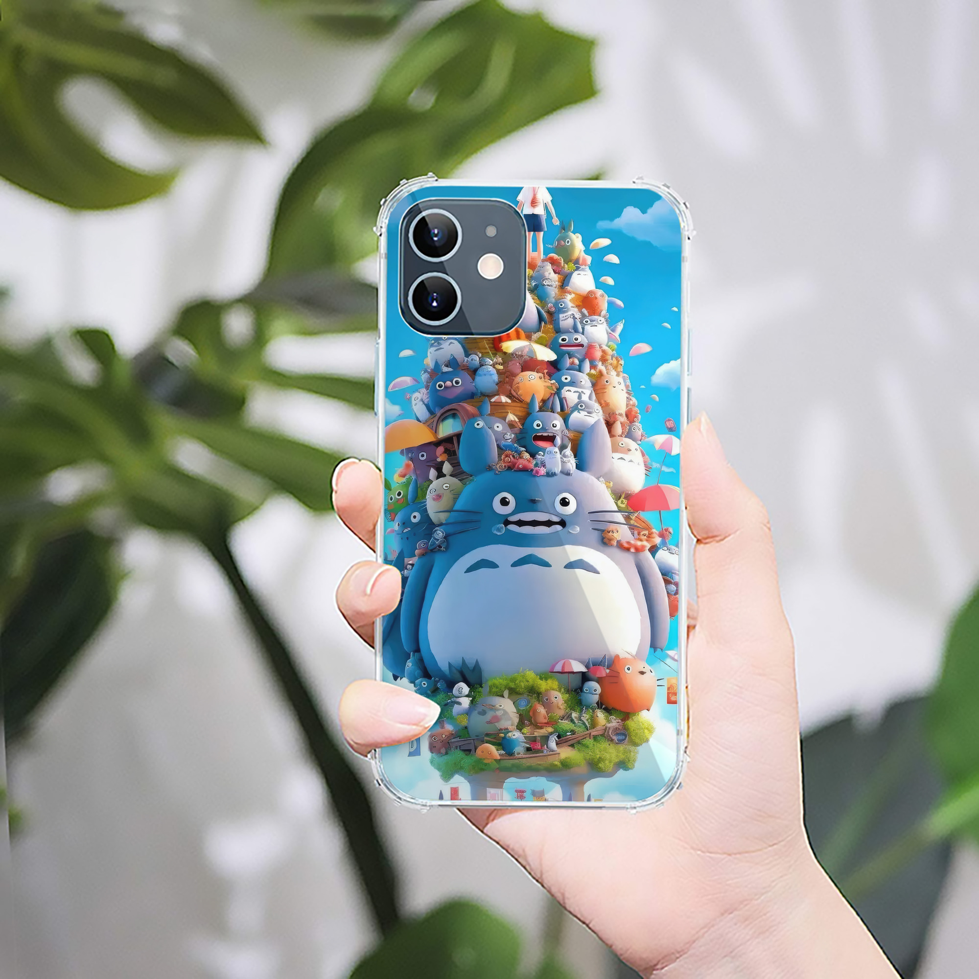 （画像用） となりのトトロ 草壁メイ 草壁サツキ My Neighbor Totoro Satsuki Kusakabe Mei Kusakabe 【iPhone 12シリーズ対応】透明スマホケース（クリアソフトケース）